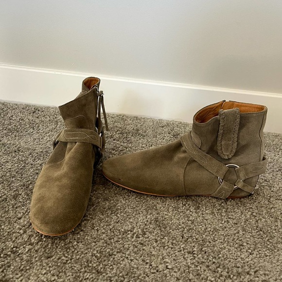 Isabel Marant Shoes - Isabel Marant Étoile Raelyn Suede Ankle Boots green size 40